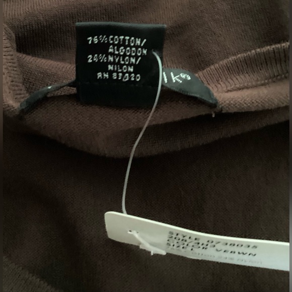 NWT Size Large AUGUST SILK Brown Sleeveless Top with Gold Shoulder Accent - Picture 8 of 9